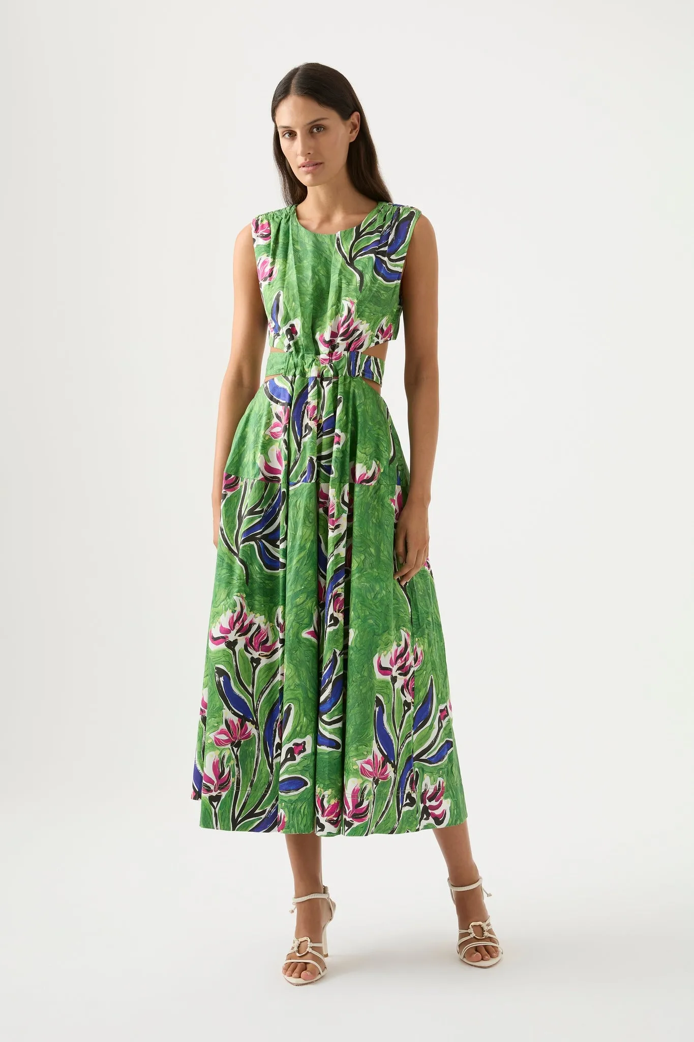 Zorina Tie Midi Dress